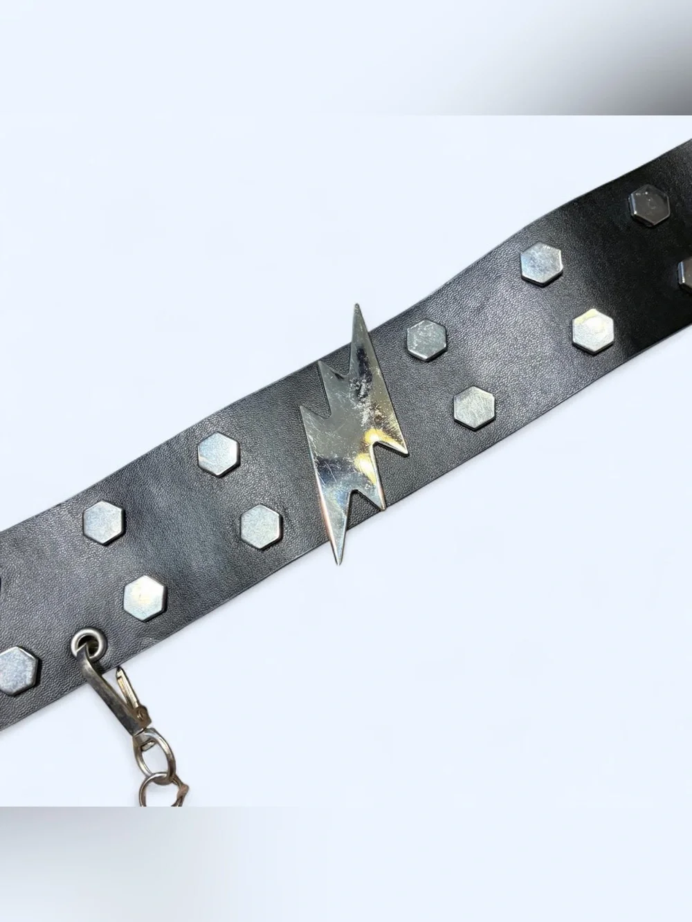Goth Black Chain Stud Belt!